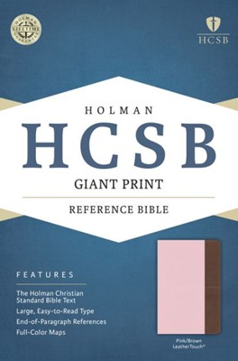 HCSB Giant Print Reference Bible, Pink/Brown Leathertouch (Imitation Leather)