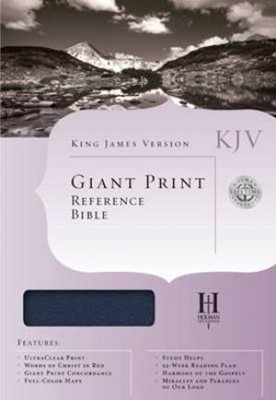 KJV Giant Print Reference Bible, Blue, Indexed (Imitation Leather)