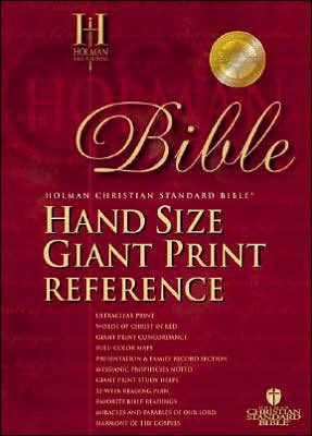 HCSB Hand Size Giant Print Bible, Blue (Imitation Leather)