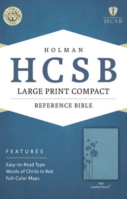 HCSB Large Print Compact Bible, Teal Leathertouch (Imitation Leather)