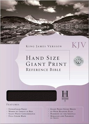 KJV Hand Size Giant Print Reference Bible, Burgundy (Genuine Leather)