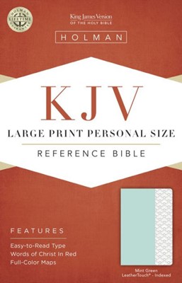 KJV Large Print Personal Size Reference Bible, Mint Green (Imitation Leather)