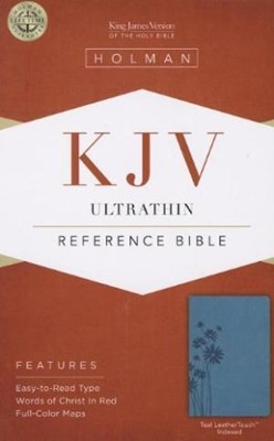 KJV Ultrathin Reference Bible, Teal Leathertouch, Indexed (Imitation Leather)