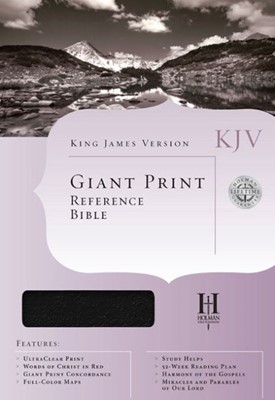 KJV Giant Print Reference Bible, Black, Indexed (Imitation Leather)