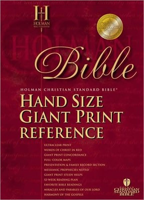 HCSB Hand Size Giant Print Bible, Black (Imitation Leather)