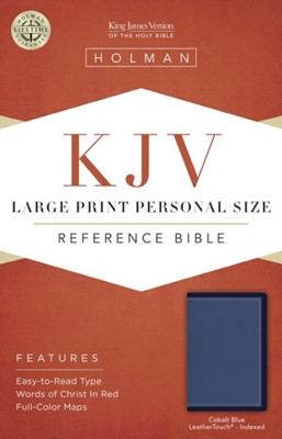 KJV Large Print Personal Size Reference Bible, Cobalt Blue (Imitation Leather)