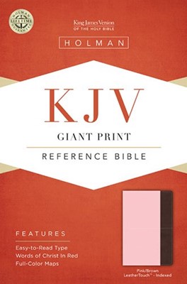 KJV Giant Print Reference Bible, Pink/Brown, Indexed (Imitation Leather)
