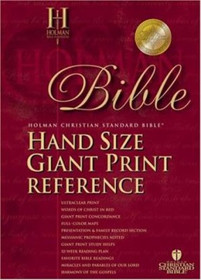 HCSB Hand Size Giant Print Bible (Black Bonded Leather) (Bonded Leather)
