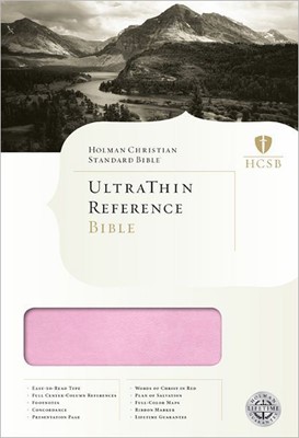 HCSB Ultrathin Reference Bible, Pink/Brown Leathertouch (Imitation Leather)
