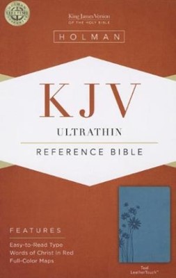KJV Ultrathin Reference Bible, Teal Leathertouch (Imitation Leather)