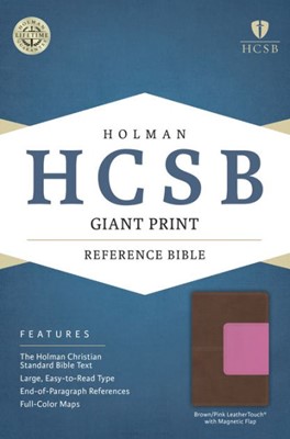 HCSB Giant Print Reference Bible, Pink/Brown (Imitation Leather)