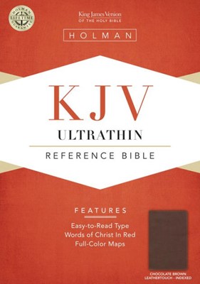 KJV Ultrathin Reference Bible, Chocolate, Indexed (Imitation Leather)