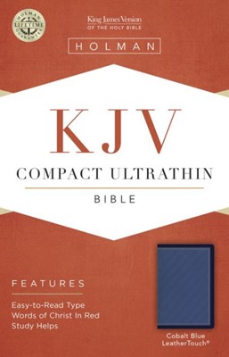 KJV Compact Ultrathin Bible, Cobalt Blue Leathertouch (Imitation Leather)