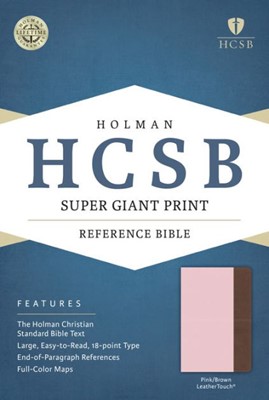 HCSB Super Giant Print Reference Bible, Pink/Brown (Imitation Leather)