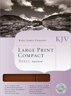 KJV Large Print Compact Bible, Chestnut (Bonded Leather)
