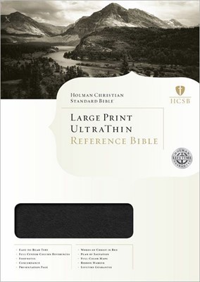HCSB Large Print Ultrathin Reference Bible, Black (Imitation Leather)