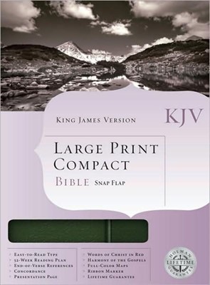 KJV Large Print Compact Bible, Pine Green (Bonded Leather)