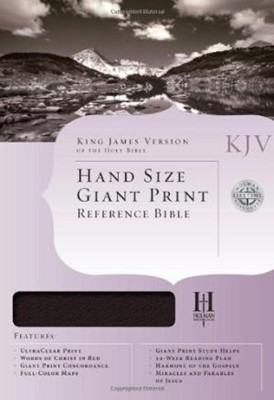 KJV Hand Size Giant Print Reference Bible, Brown/Tan (Imitation Leather)