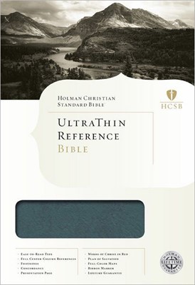 HCSB Ultrathin Reference Bible, Mantova Blue Leathertouch (Imitation Leather)