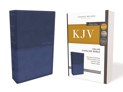 KJV Value Thinline Bible, Blue, Red Letter Edition (Imitation Leather)