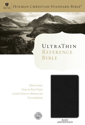 HCSB Ultrathin Reference Bible, Black Leathertouch (Imitation Leather)