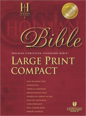 HCSB Large Print Compact Bible, Blue Bonded Leather (Bonded Leather)