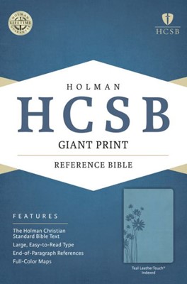 HCSB Giant Print Reference Bible, Teal Leathertouch Indexed (Imitation Leather)