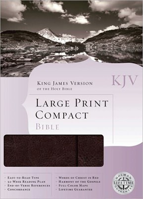 KJV Large Print Compact Bible, Brown, Magnetic Flap (Bonded Leather)