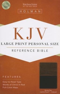 KJV Large Print Personal Size Reference Bible, Brown/Tan (Imitation Leather)