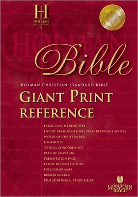 HCSB Giant Print Reference Bible, Black Imitation Leather (Imitation Leather)
