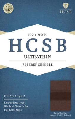 HCSB Ultrathin Reference Bible, Brown/Chocolate Leathertouch (Imitation Leather)