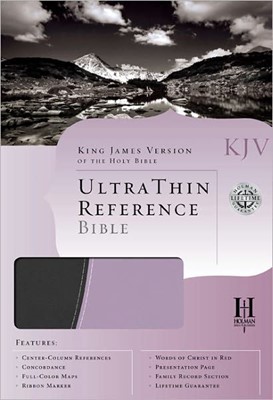 KJV Ultrathin Reference Bible, Gray/Periwinkle Leathertouch (Imitation Leather)
