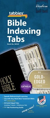 Bible Index Tabs Gold Edged - Catholic (Tabbies)