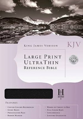 KJV Large Print Ultrathin Reference Bible Burgundy (Leather Binding)