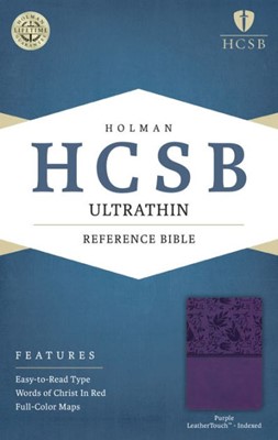 HCSB Ultrathin Reference Bible, Purple Leathertouch Indexed (Imitation Leather)