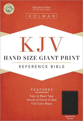 KJV Large Print Personal Size Reference Bible, Mantova Black (Imitation Leather)