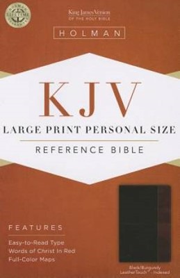 KJV Large Print Personal Size Reference Bible Black/Burgundy (Imitation Leather)