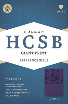 HCSB Giant Print Reference Bible, Purple Leathertouch (Imitation Leather)
