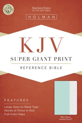 KJV Super Giant Print Reference Bible, Mint Green (Imitation Leather)