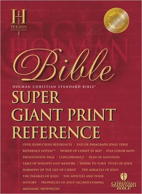 HCSB Super Giant Print Reference Bible, Black (Imitation Leather)