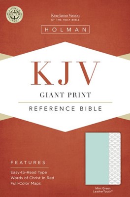 KJV Giant Print Reference Bible, Mint Green Leathertouch (Imitation Leather)