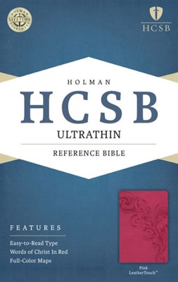 HCSB Ultrathin Reference Bible, Pink Leathertouch (Imitation Leather)