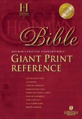 HCSB Giant Print Reference Bible, Black, Indexed (Bonded Leather)