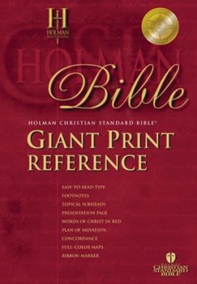 HCSB Giant Print Reference Bible, Burgundy Bonded Leather (Bonded Leather)