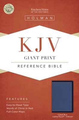 KJV Giant Print Reference Bible, Cobalt Blue, Indexed (Imitation Leather)