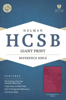 HCSB Giant Print Reference Bible, Pink Leathertouch Indexed (Imitation Leather)