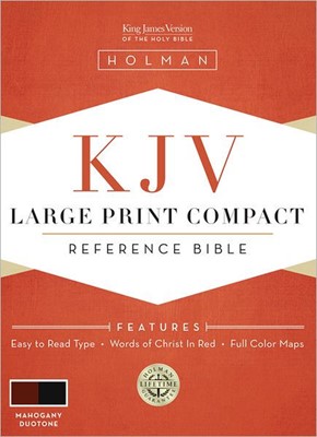 KJV Large Print Compact Reference Bible, Mahogany (Imitation Leather)