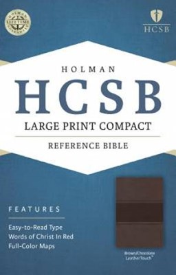 HCSB Large Print Compact Bible, Brown/Chocolate Leathertouch (Imitation Leather)