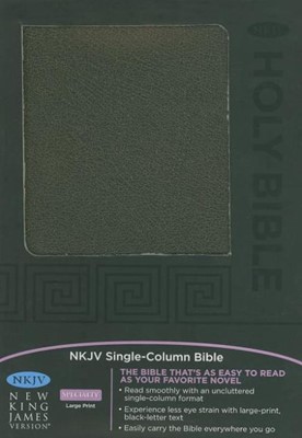 NKJV Single-Column Bible (Bonded Leather)