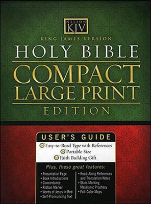 KJV Compact Large Print Reference Bible (Bonded Leather)